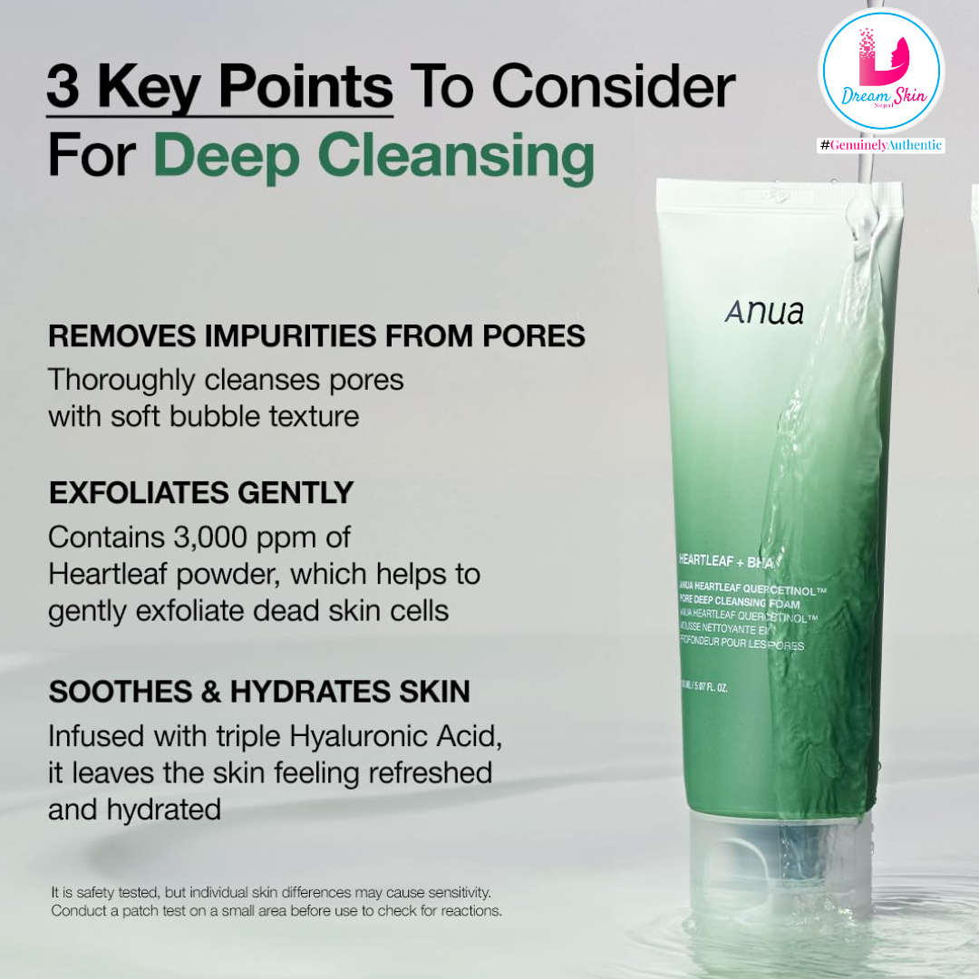 Anua Heartleaf Quercetinol Pore Deep Cleansing Foam, 150ml